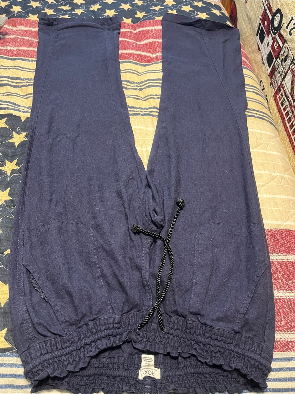 Roxy Women's Wide Leg Pants in Navy Blue